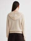 COMOBOCA 100% Cashmere Women's Double Zip Hoodie