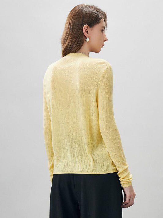 COMOBOCA Women's Round Neck Knit Sweater