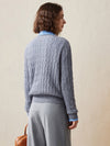 COMOBOCA 100% Cashmere Women's Classic Cable Knit Sweater