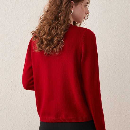 COMOBOCA 100% Wool Women's Cardigan Sweater