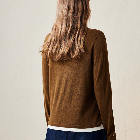 COMOBOCA 100% Wool Women's Lightweight Turtleneck Sweater