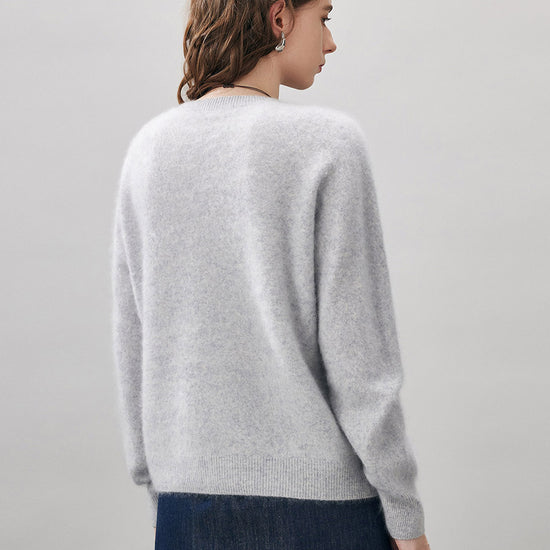 COMOBOCA Women's Wool Seamless Brushed Knit Sweater