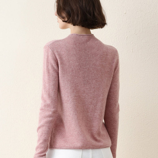 COMOBOCA 100% Cashmere Women's Round Neck Knit sweater