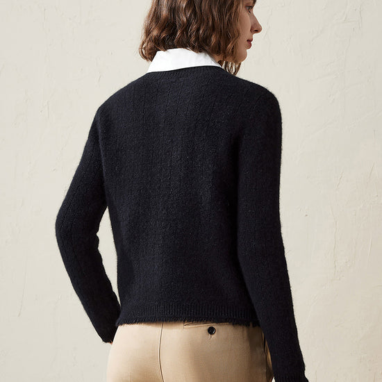 COMOBOCA 100% Cashmere Women's Knit Button Down Cardigan