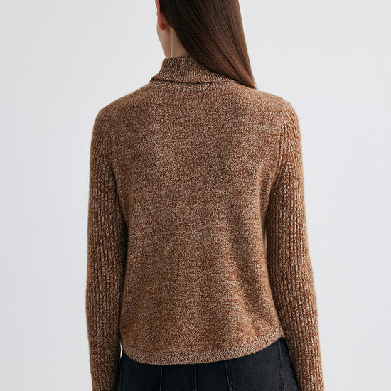 COMOBOCA 100% Cashmere Women's Turtleneck Knit Sweater