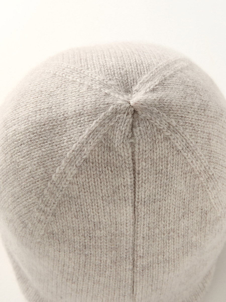 COMOBOCA 100% Wool Women's Double Layered Knit Beanie