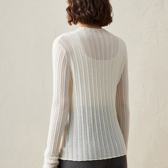 COMOBOCA Women's Ribbed Mock Neck Knit Sweater