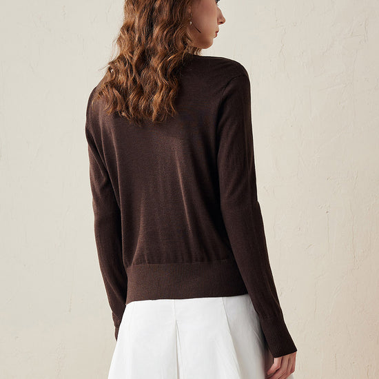 COMOBOCA Women's Classic Ribbed Button Up Cardigan