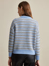 COMOBOCA 100% Wool Women's Vintage Inspired Striped Knit Cardigan