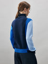 COMOBOCA 100% Cashmere Women's Color Block Turtleneck Sweater