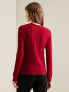 COMOBOCA 100% Cashmere Women's Ribbed Knit Pullover Sweater