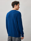 COMOBOCA 100% Cashmere Men's Ribbed Round Neck Knit Sweater