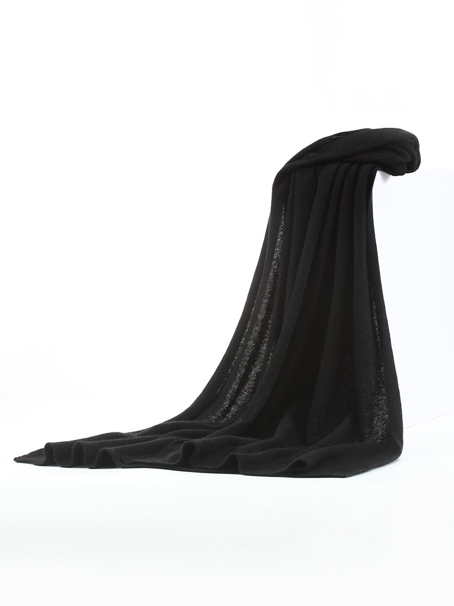 COMOBOCA Black 100% Cashmere Women's Scarf