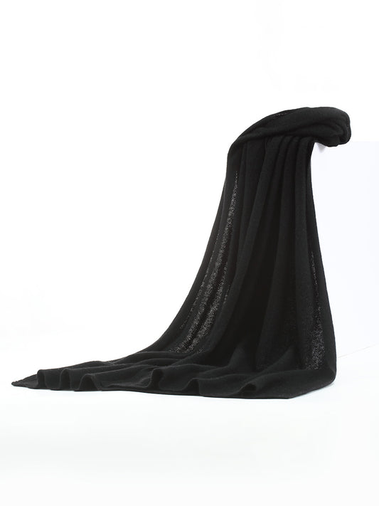 COMOBOCA Black 100% Cashmere Women's Scarf