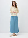 COMOBOCA Women's Scalloped Pointelle Knit Cardigan