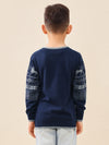 COMOBOCA 100% Wool Kids' Nordic Reindeer Pattern Knit Sweater
