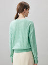 COMOBOCA 100% Cashmere Women's Cable Knit Sweater