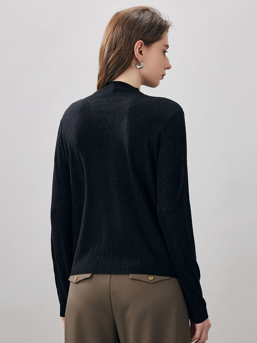 COMOBOCA Women's Round Neck Knit Sweater