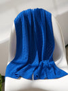 COMOBOCA 100% Cashmere Solid Color Knit Scarf