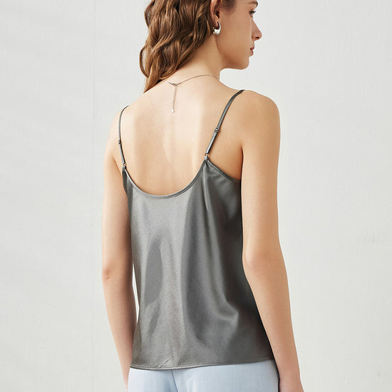 COMOBOCA Women's Silk V-Neck Adjustable Straps Camisole