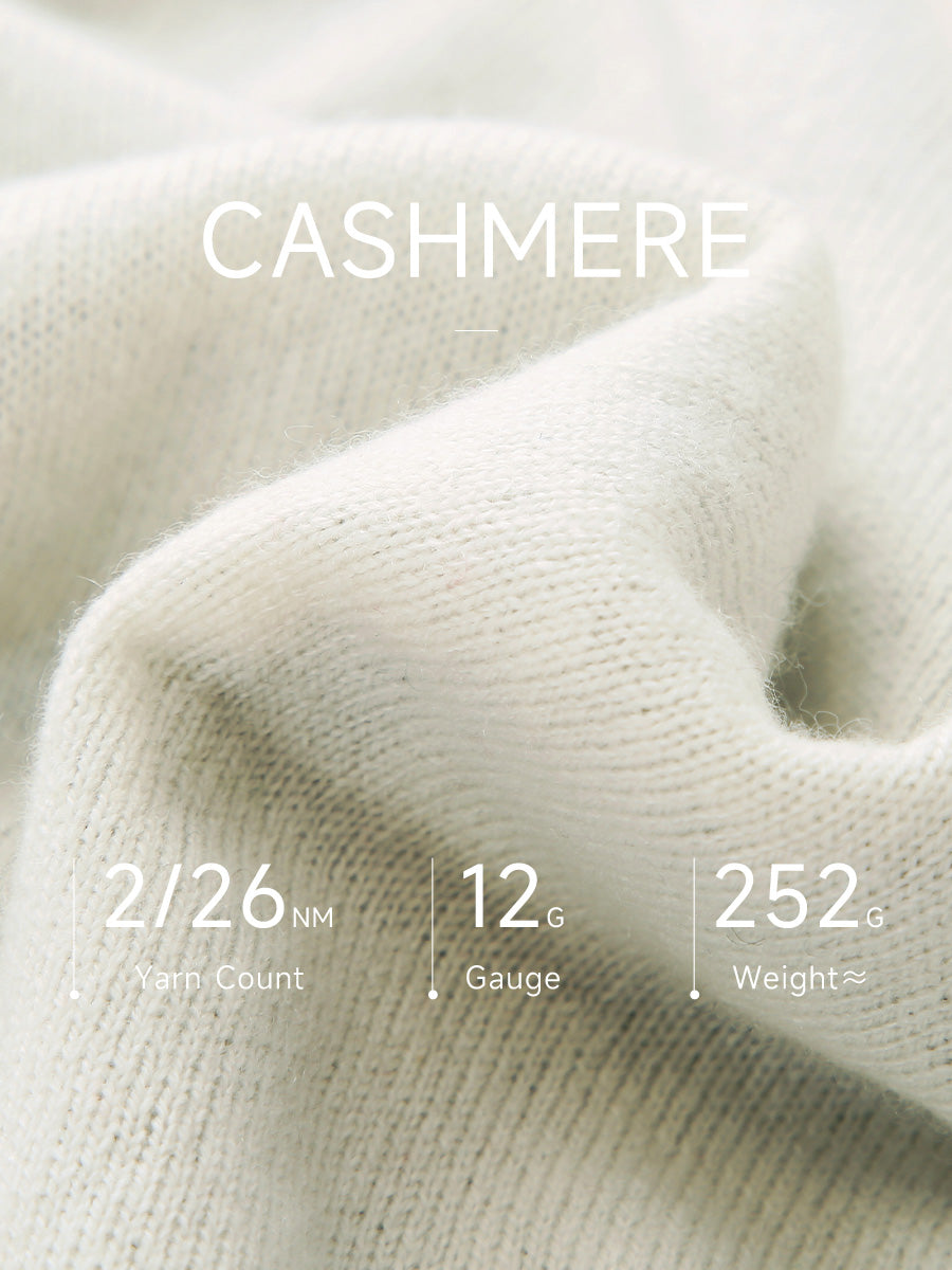 COMOBOCA 100% Cashmere Women's Nordic Reindeer Knit Sweater