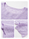 COMOBOCA Women's Sheer Floral Lace Knit T-Shirt