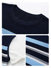 COMOBOCA Women's Striped Layered Knit T-Shirt