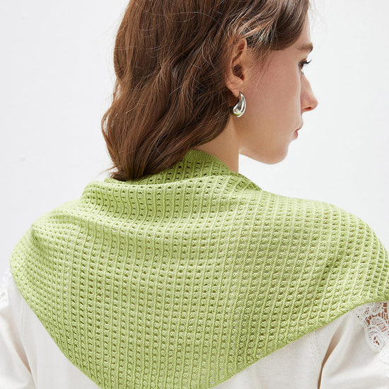 COMOBOCA Women's Openwork Knit Triangle Shoulder Wrap Scarf