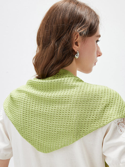 COMOBOCA Women's Openwork Knit Triangle Shoulder Wrap Scarf