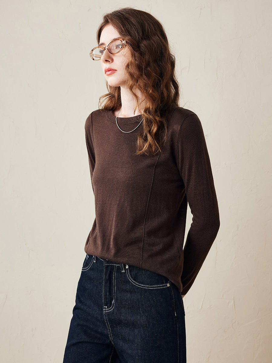 COMOBOCA Women's Essential Color-Blocked Knit Sweater