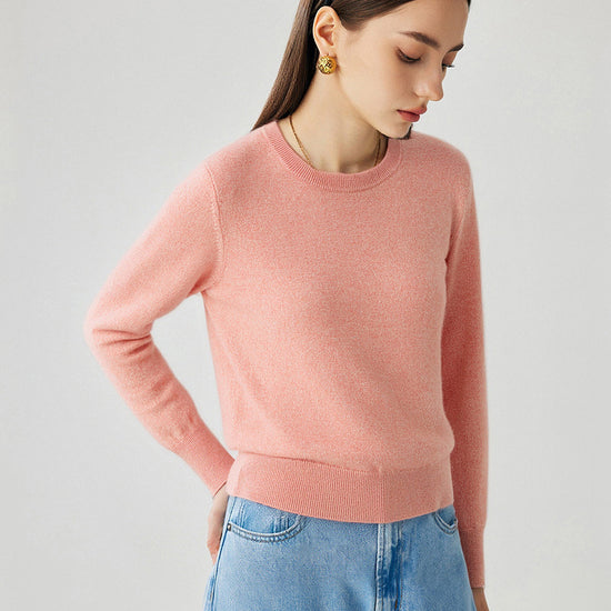 COMOBOCA 100% Cashmere Women's Round Neck Sweater
