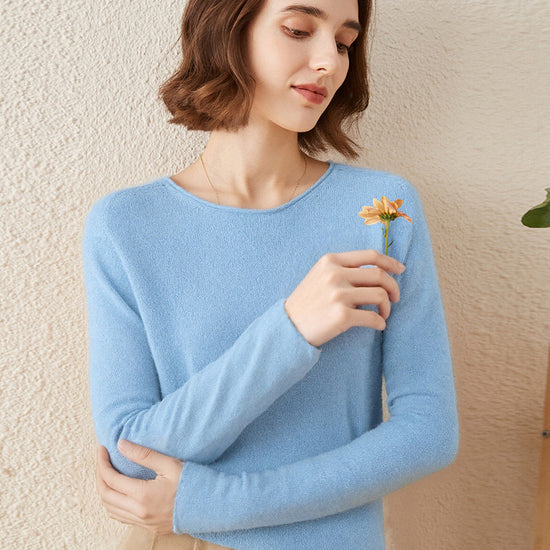 COMOBOCA 100% Cashmere Women's Loose Knit Sweater