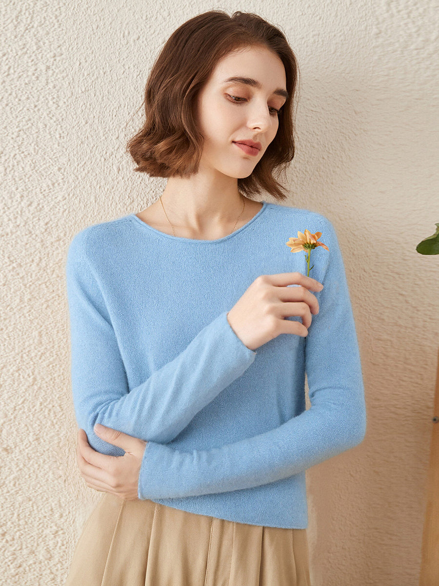 COMOBOCA 100% Cashmere Women's Loose Knit Sweater