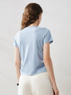 COMOBOCA Women's Round Neck Knit T-Shirt
