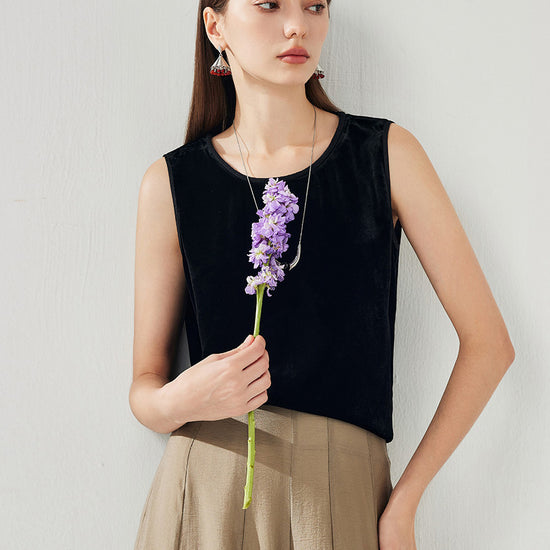 COMOBOCA 100% Mulberry Silk Women's Sleek Tank Top