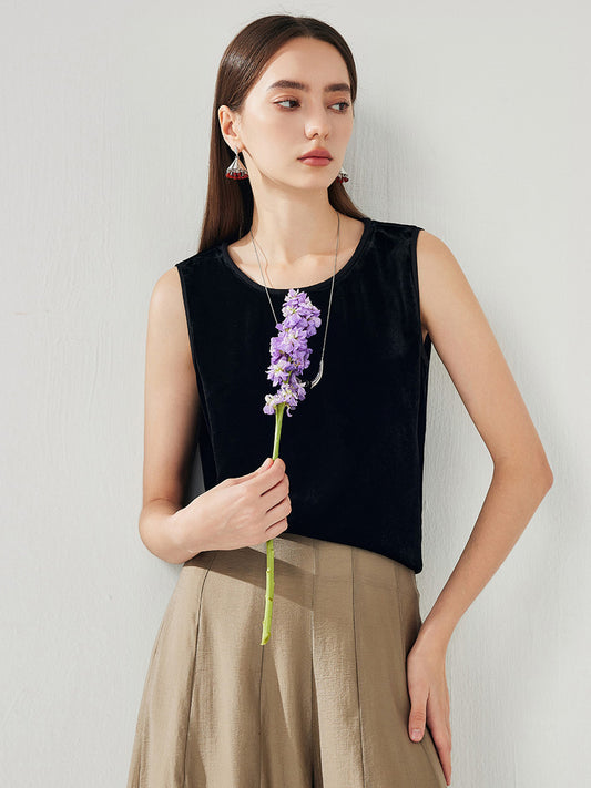 COMOBOCA 100% Mulberry Silk Women's Sleek Tank Top