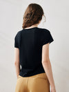 COMOBOCA Women's Round Neck Knit T-Shirt