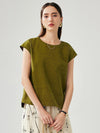 COMOBOCA 100% Mulberry Silk Women's Double Sided T-Shirt