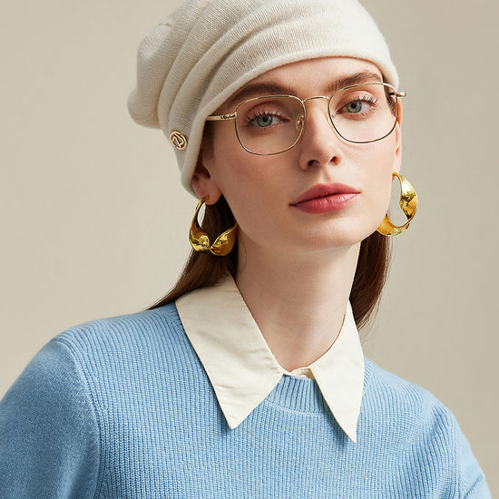 COMOBOCA Cloudy 100% Cashmere Women's Slouchy Knit Beanie