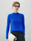COMOBOCA BLUE 100% Cashmere Women's Round Neck Knit sweater