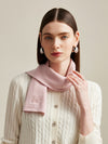 COMOBOCA Light Pink 100% Cashmere Women's Embroidered Scarf