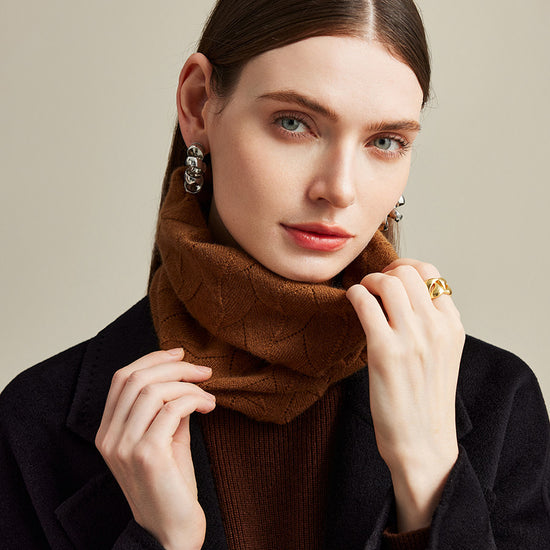 COMOBOCA 100% Cashmere Women's Knit Neck Warmer
