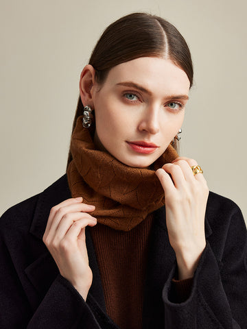 COMOBOCA 100% Cashmere Women's Knit Neck Warmer