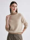 COMOBOCA 100% Cashmere Women's Mock Neck Knit Sweater