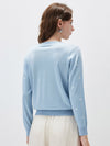 COMOBOCA Women's Lyocell Polka Dot Knit Cardigan