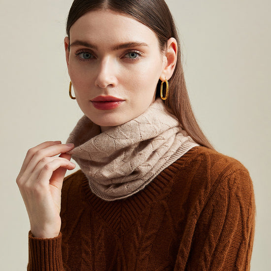 COMOBOCA 100% Cashmere Women's Knit Neck Warmer