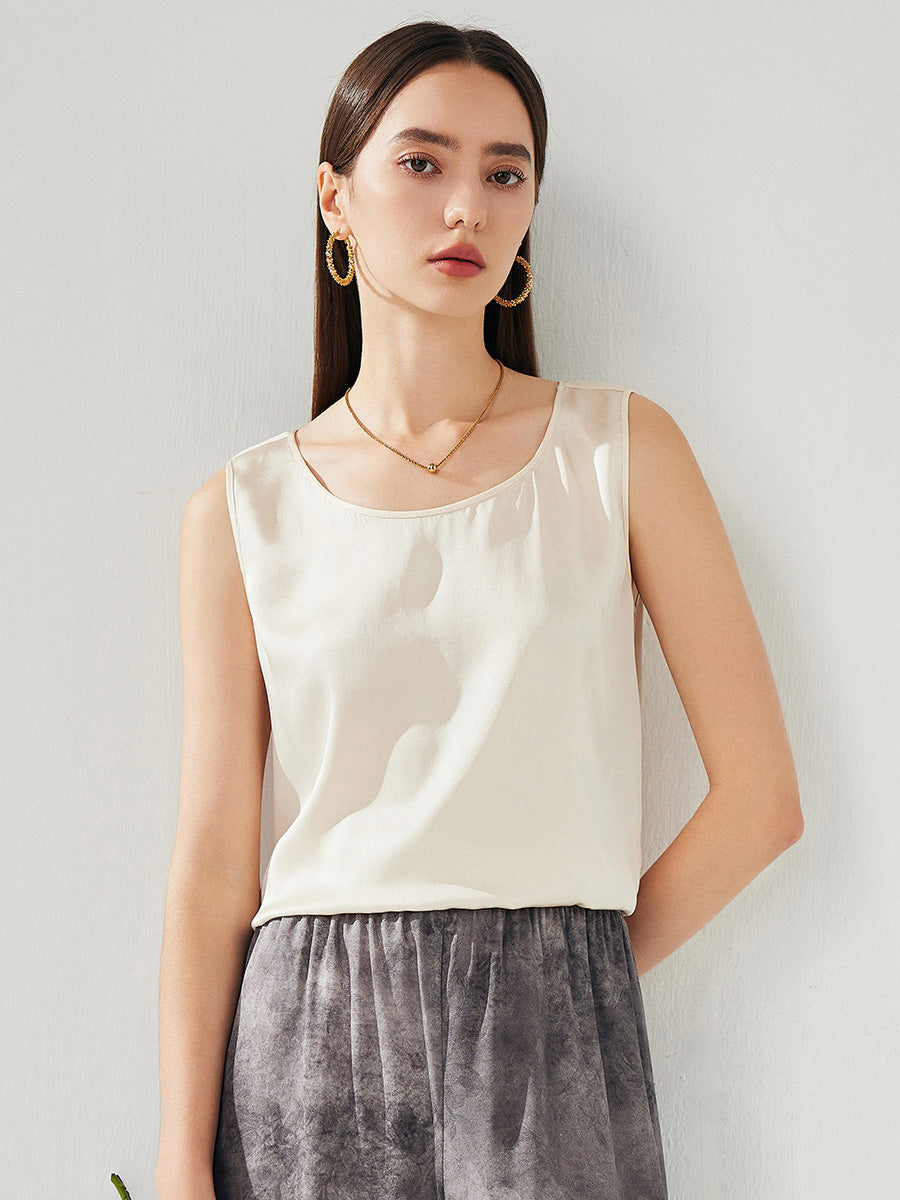 COMOBOCA Women's Silky Sleeveless Smooth Fit Tank Top