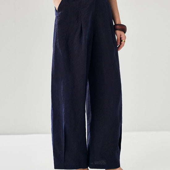 COMOBOCA 100% Mulberry Silk Women's Reversible High Waist Pants