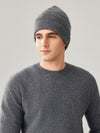 COMOBOCA 100% Wool Men's Ribbed Knit Beanie