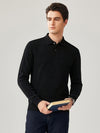COMOBOCA 100% Cashmere Men's Knit Polo Pullover Sweater